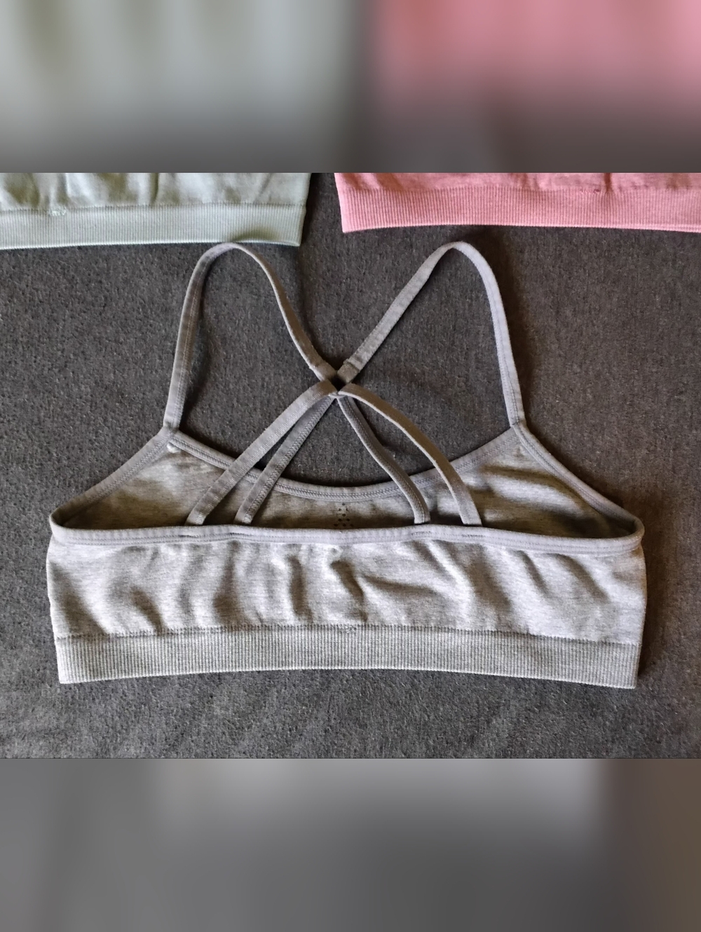 Hanes Girls Training Bra Bundle 3 Pack Pink Gray Mint Sz S 6/6X - Picture 8 of 11